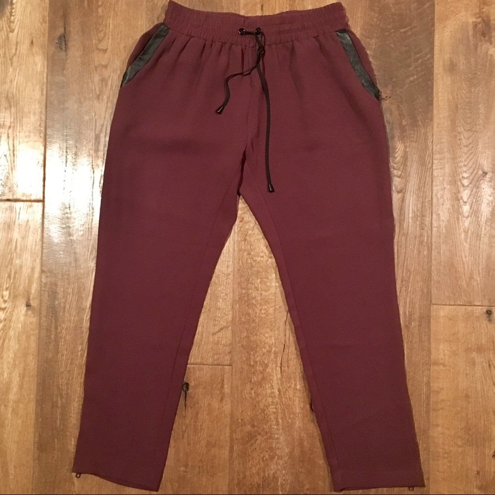 NWOT Parker Jogger with Leather Trim